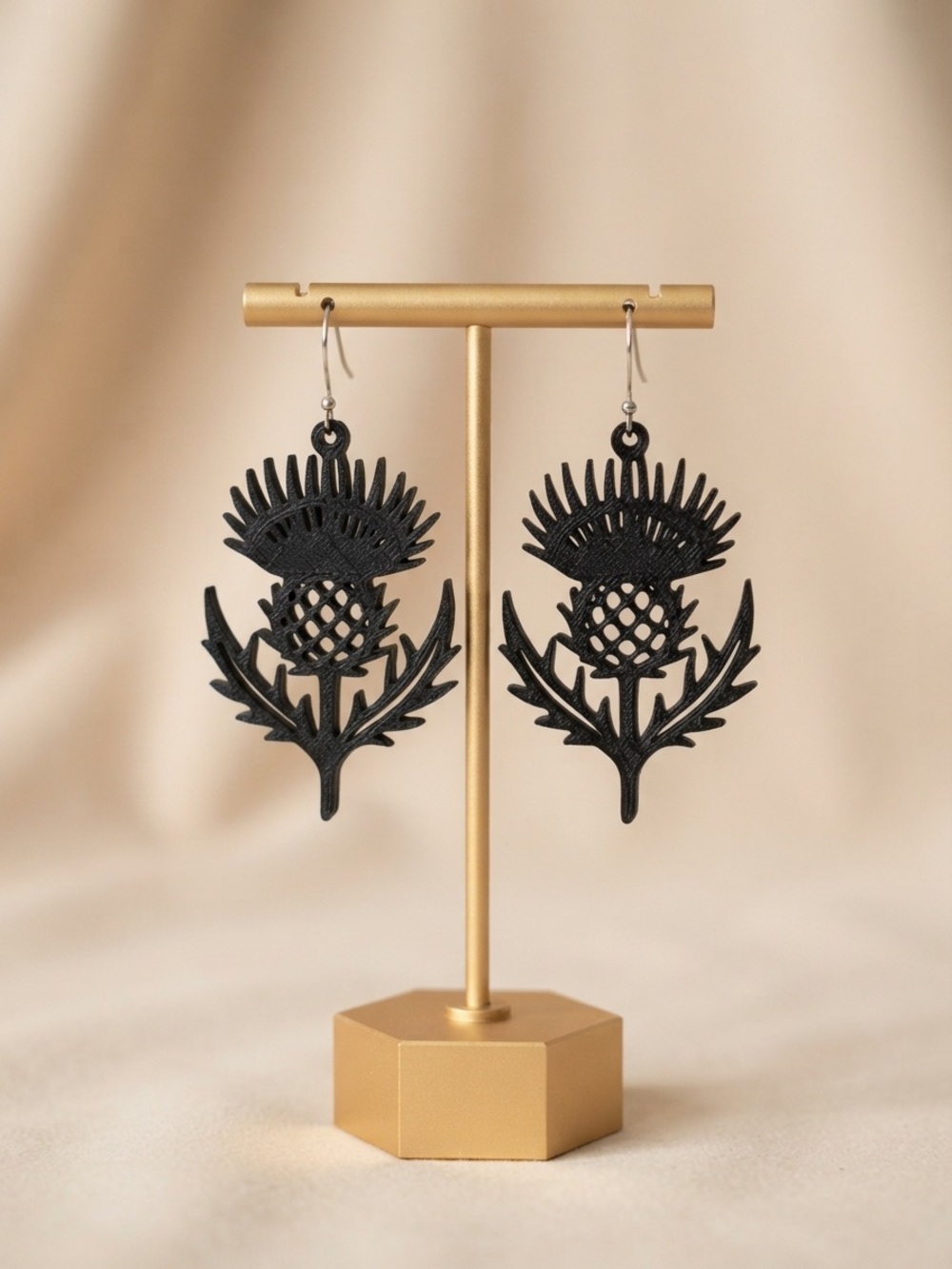Black Thistle Drop Earrings - Women Jewelry